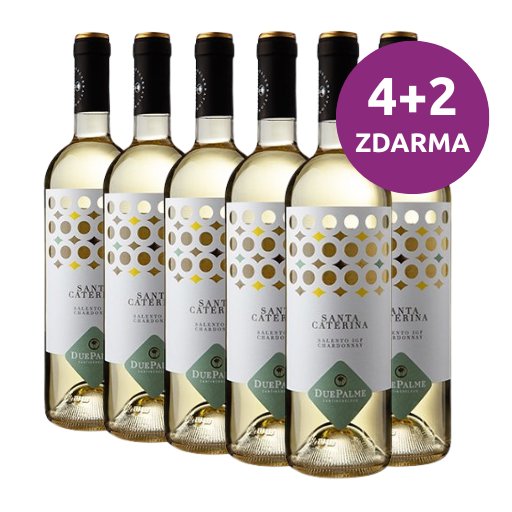 Chardonnay "Santa Caterina" Salento IGP 2024, Cantine Due Palme, 4+2 ZDARMA, 6x0,75l